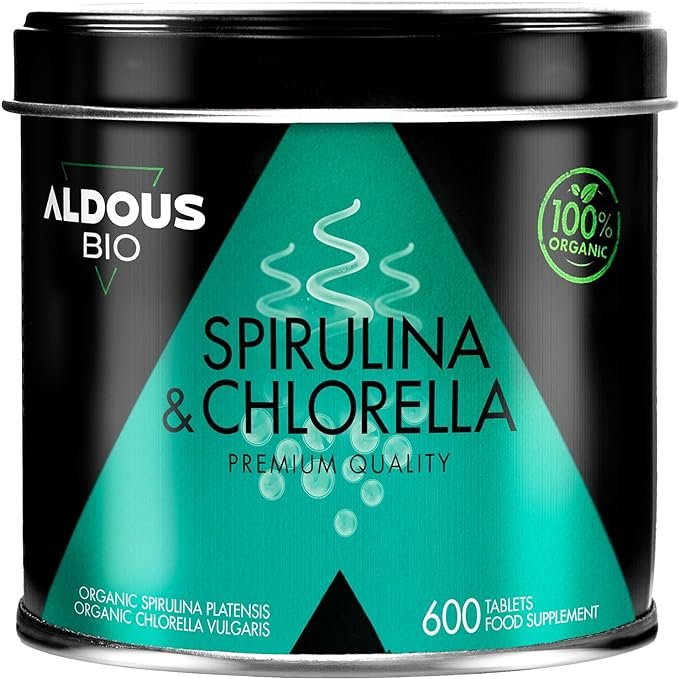 Espirulina & Chlorella Ecológica Aldous Bio 600 Comprimidos